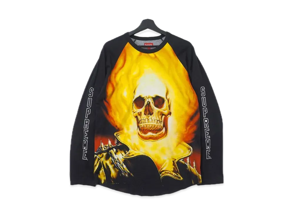 Supreme Ghost Rider© Raglan L/S Top "Black"