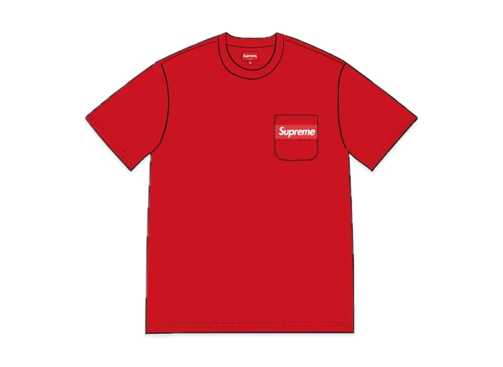 Supreme Mesh Stripe Pocket Tee "Red"