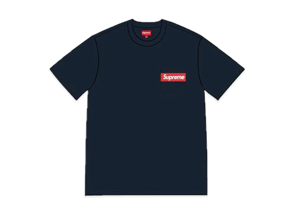 Supreme Mesh Stripe Pocket Tee "Navy"