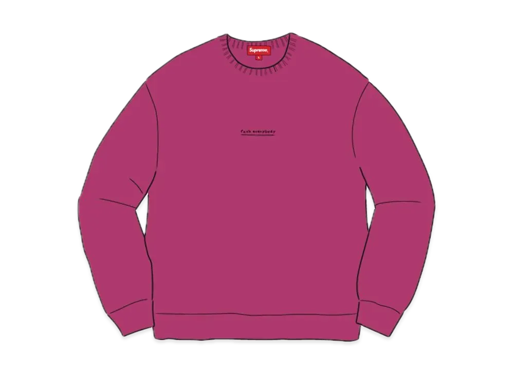 Supreme Fuck Everybody Sweater "Magenta"