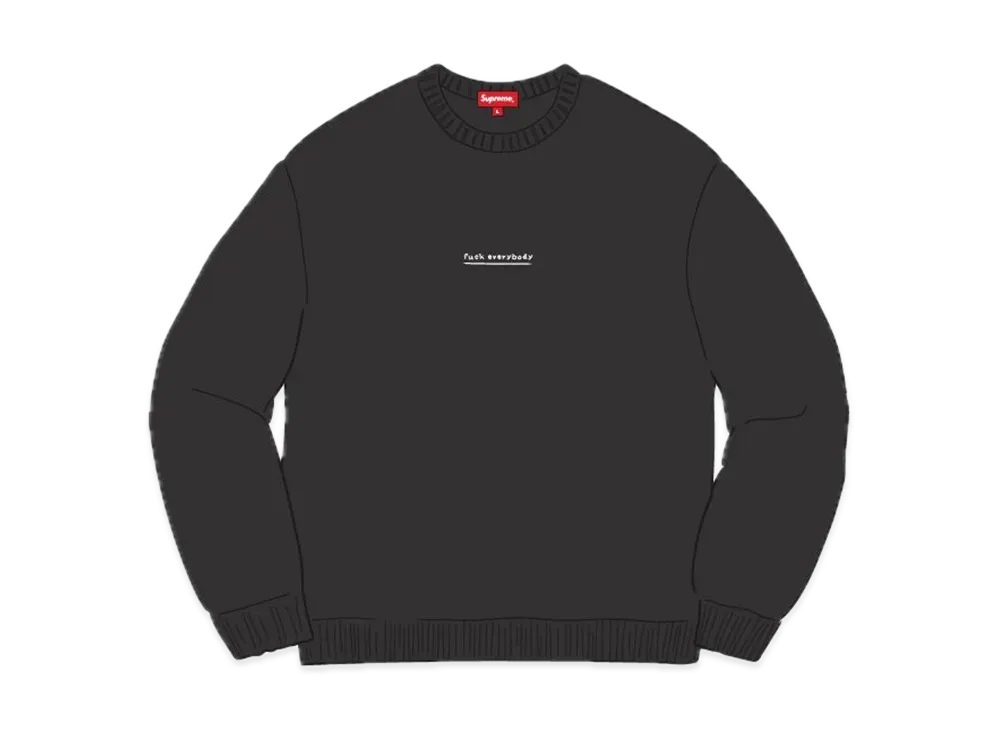 Supreme Fuck Everybody Sweater "Black"