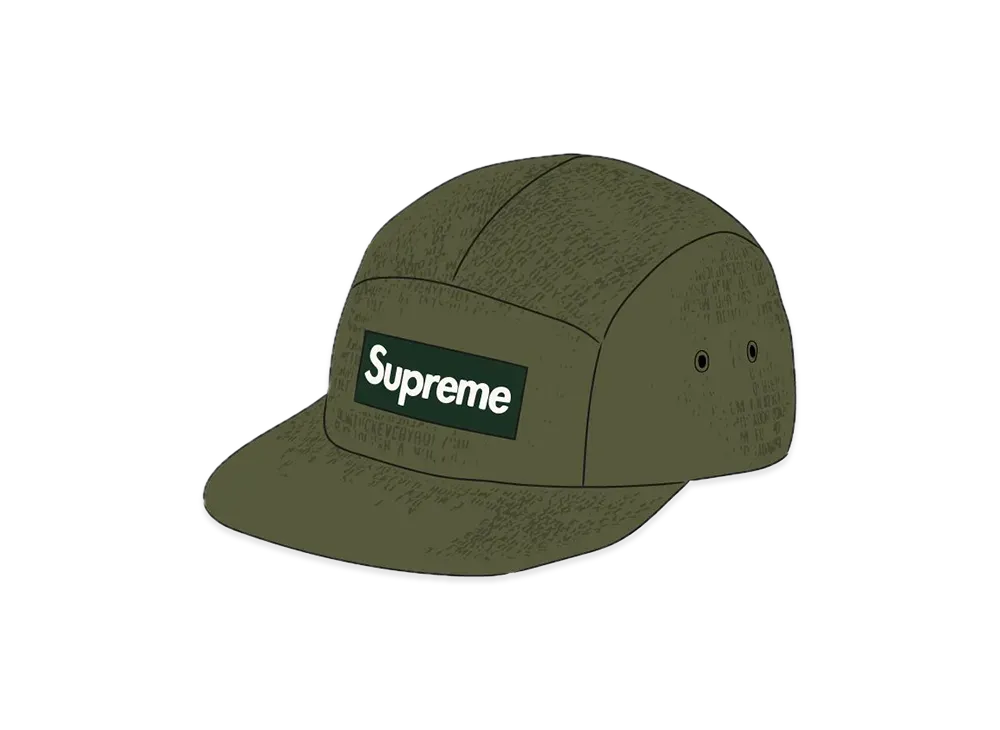 Supreme Fuck Everybody Jacquard Camp Cap "Olive"
