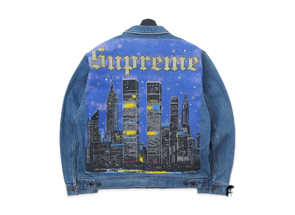 Supreme New York Painted Trucker Jacket "Blue"