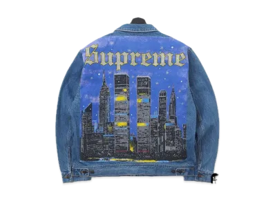 Supreme New York Painted Trucker Jacket "Blue"