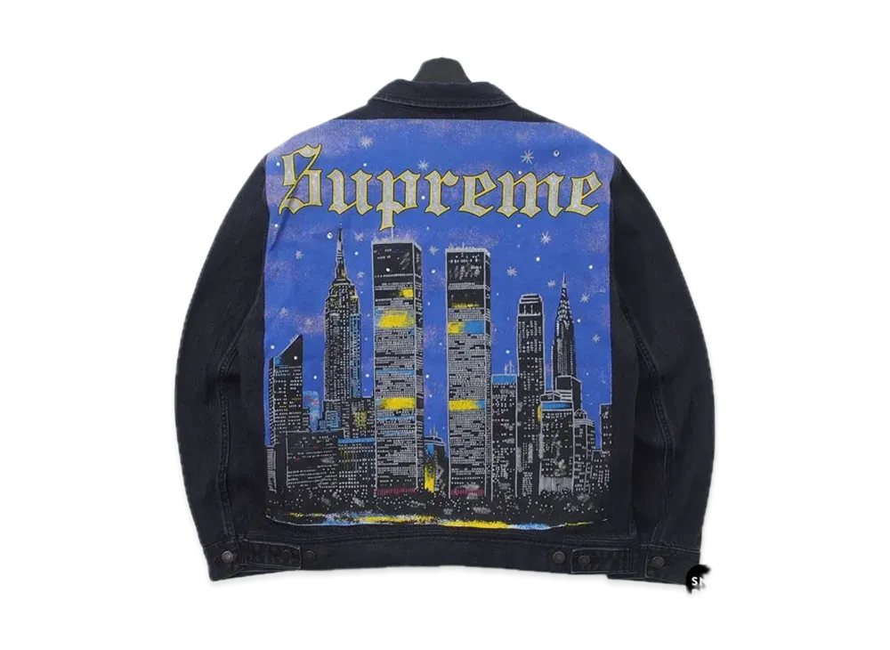 Supreme New York Painted Trucker Jacket "Black"