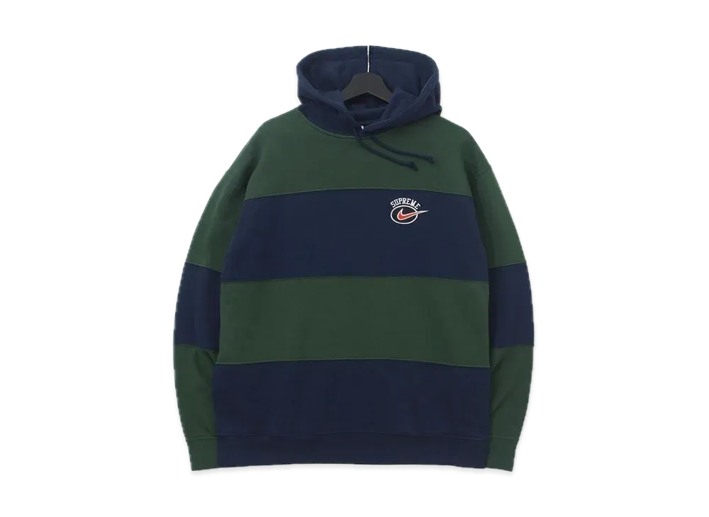 Supreme / Nike Stripe Hooded Sweatshirt "Green"