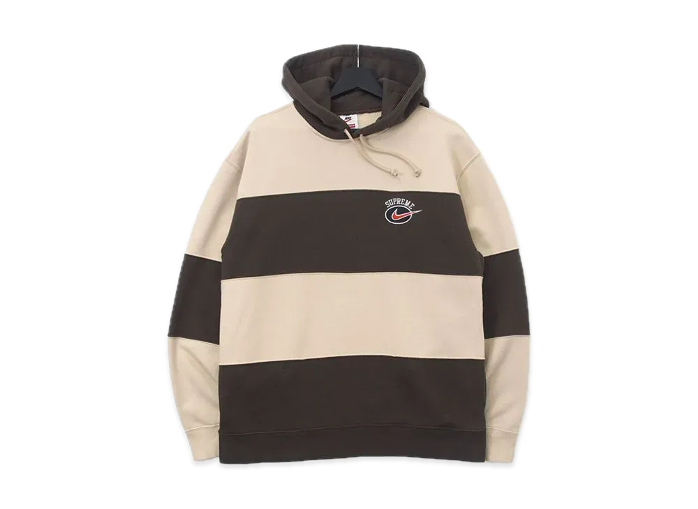 Supreme / Nike Stripe Hooded Sweatshirt "Tan"