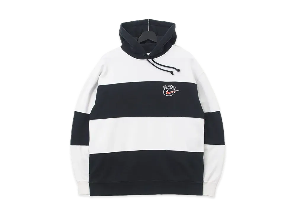 Supreme / Nike Stripe Hooded Sweatshirt "White"