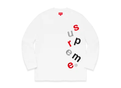 Supreme Scatter Logo L/S Top "White"
