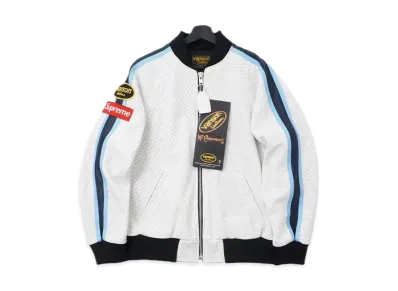 Supreme / Vanson Leathers® Perforated Bomber Jacket "White"