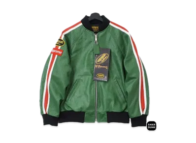 Supreme / Vanson Leathers® Perforated Bomber Jacket "Green"