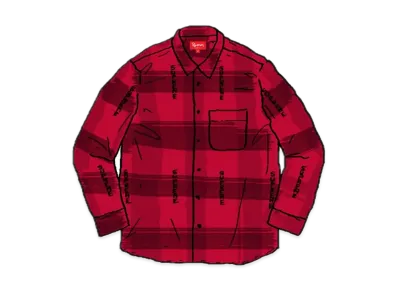 Supreme Logo Plaid Shirt "Red"