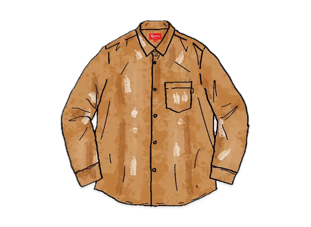 Supreme Snakeskin Jacquard Shirt "Yellow"