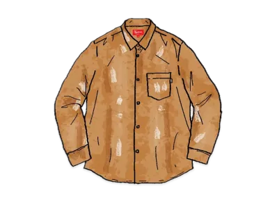 Supreme Snakeskin Jacquard Shirt "Yellow"