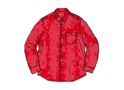 Supreme Snakeskin Jacquard Shirt "Red"
