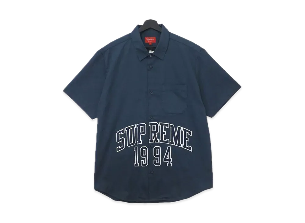 Supreme Arc Logo S/S Work Shirt "Navy"