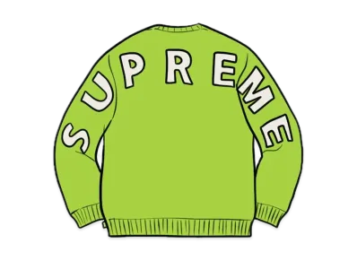 Supreme Back Logo Sweater "Green"