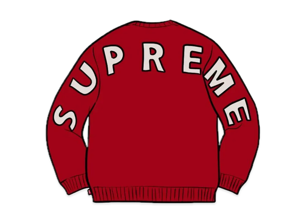 Supreme Back Logo Sweater "Red"