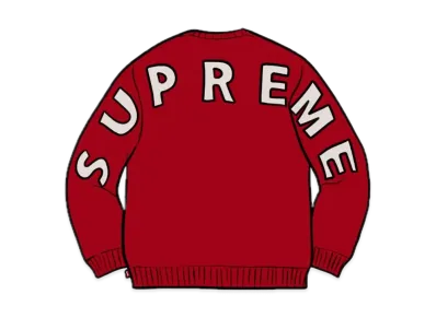 Supreme Back Logo Sweater "Red"