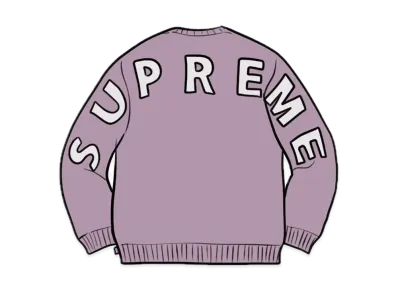 Supreme Back Logo Sweater "Purple"