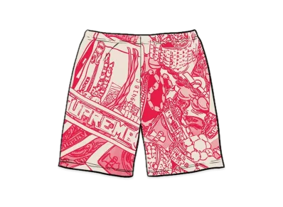 Supreme Bling Sweatshort "Red"