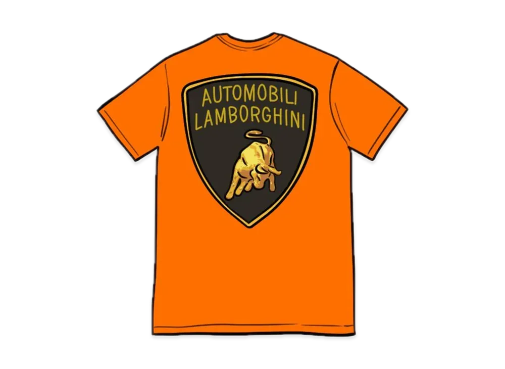 シュプリーム ランボルギーニ Tシャツ "オレンジ"