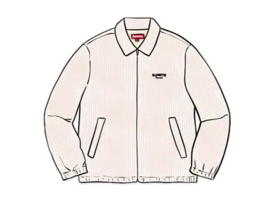 Supreme Wide Wale Corduroy Harrington Jacket "Ivory"