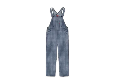 Supreme Jacquard Logos Denim Overalls "Blue"