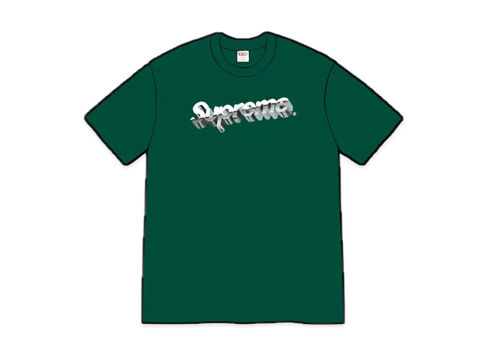 Supreme Chrome Logo Tee "Green"