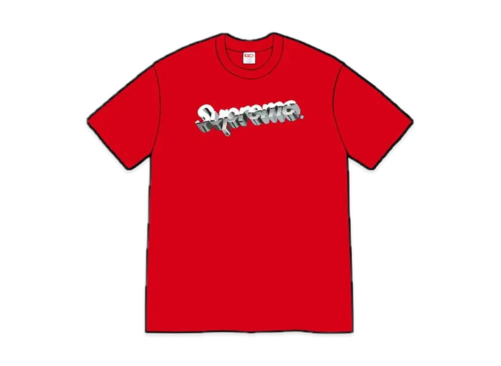 Supreme Chrome Logo Tee "Red"