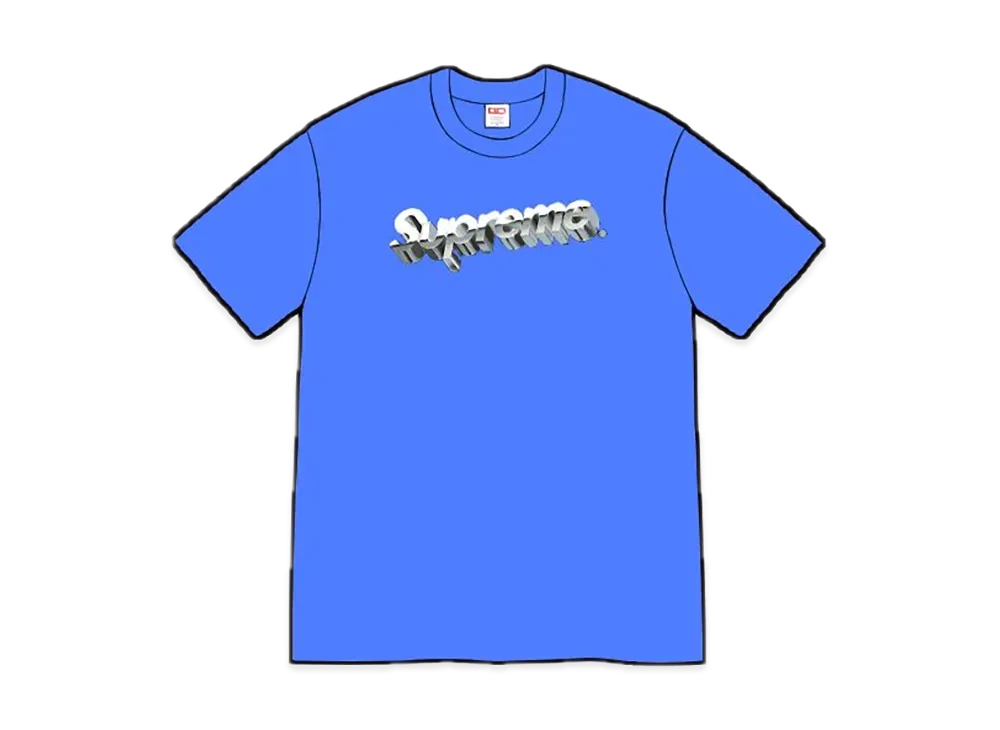 Supreme Chrome Logo Tee L シュプリームTシャツ Supreme Chrome Logo Tee Black Men's - SS20 - US