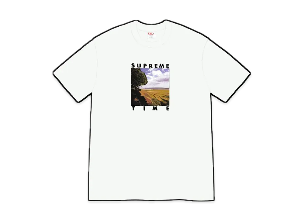 シュプリーム タイム Tシャツ "ホワイト"