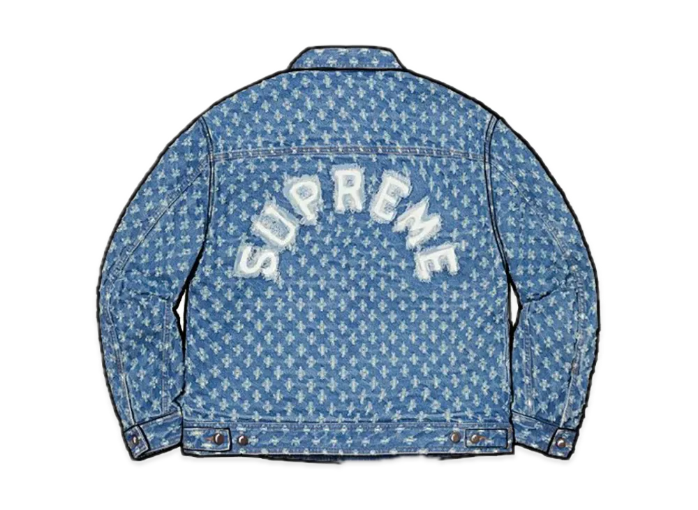 Supreme Hole Punch Denim Trucker Jacket "Blue"