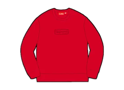 Supreme Cutout Logo Crewneck "Red"