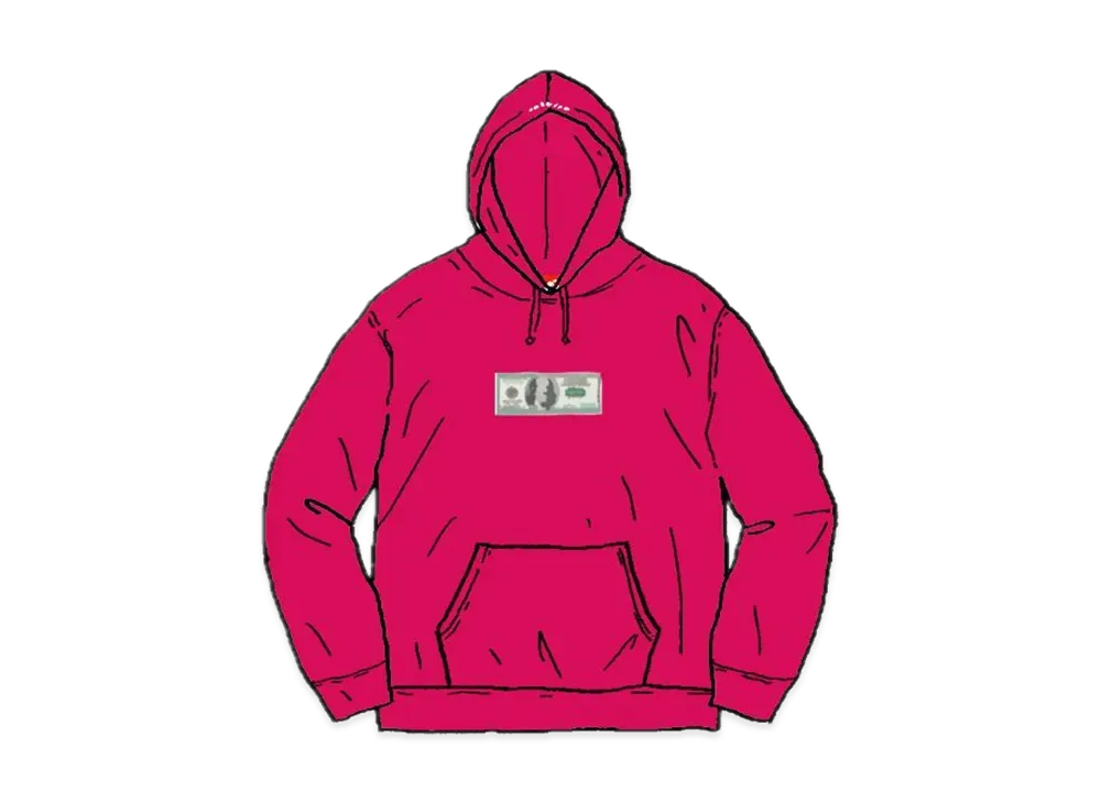 シュプリーム フランクリン フーデッド スウェットシャツ "コチニール レッド"