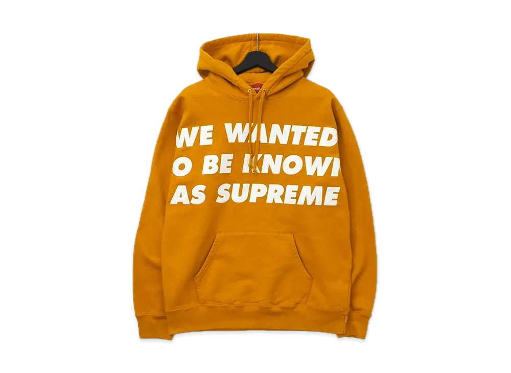 Supreme Known As Hooded Sweatshirt "Yellow"