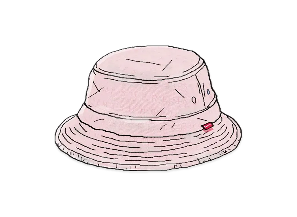 Supreme Jacquard Logos Denim Crusher "Pink"