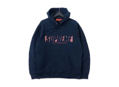Supreme Reflective Cutout Hooded Sweatshirt "Navy"