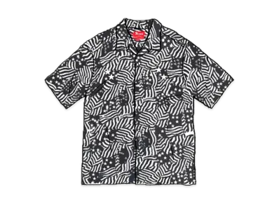 Supreme Flags Rayon S/S Shirt "Black"