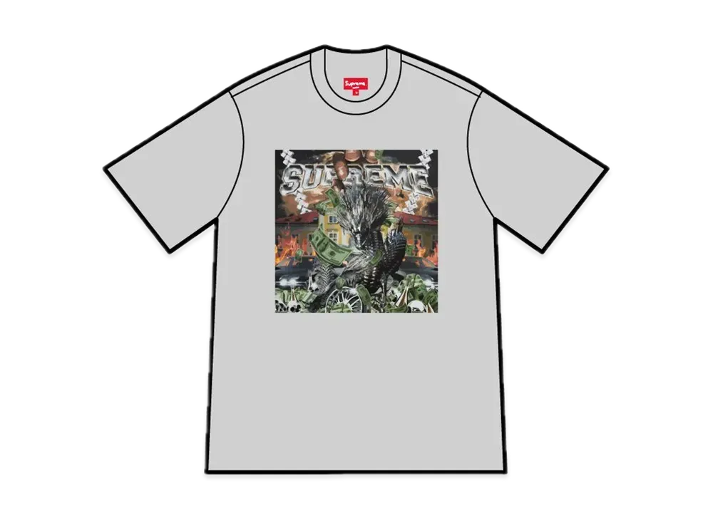 Supreme Dragon Tee "Heather Grey"