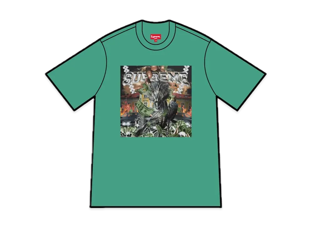 Supreme Dragon Tee "Dusty Teal"