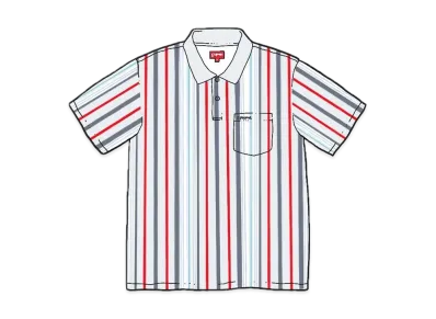 Supreme Vertical Stripe Polo "White"