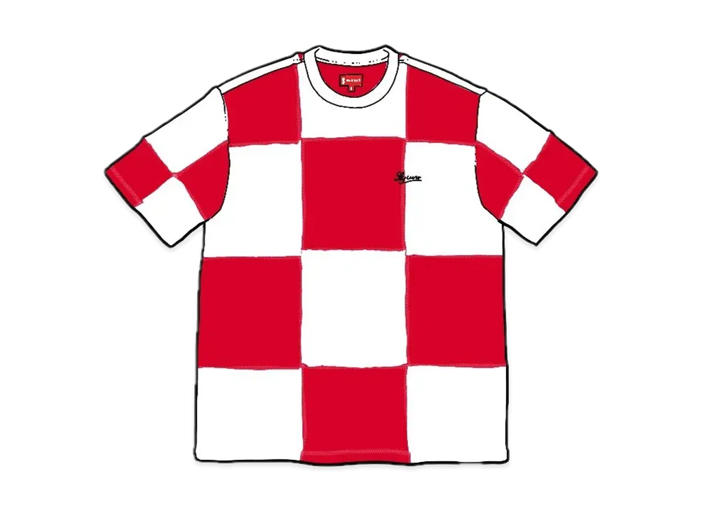 Supreme Patchwork S/S Top "Red/White"