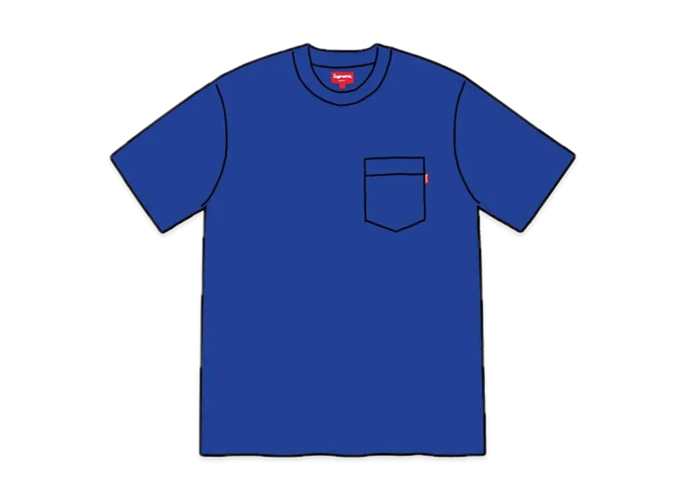 Supreme S/S Pocket Tee "Blue"(20SS)