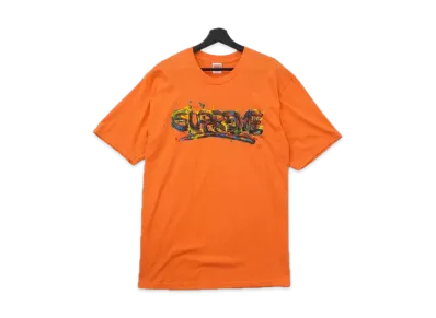 Supreme Paint Logo Tee "Neon Orange"