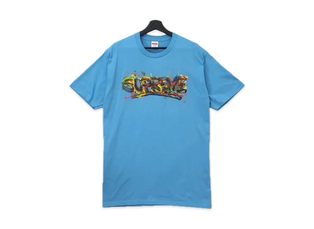 Supreme Paint Logo Tee "Blue"