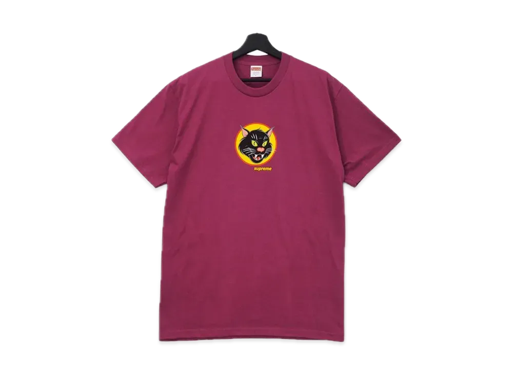 Supreme Black Cat Tee "Cochineal Red"