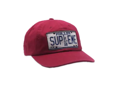 Supreme License Plate 6-Panel "Red"