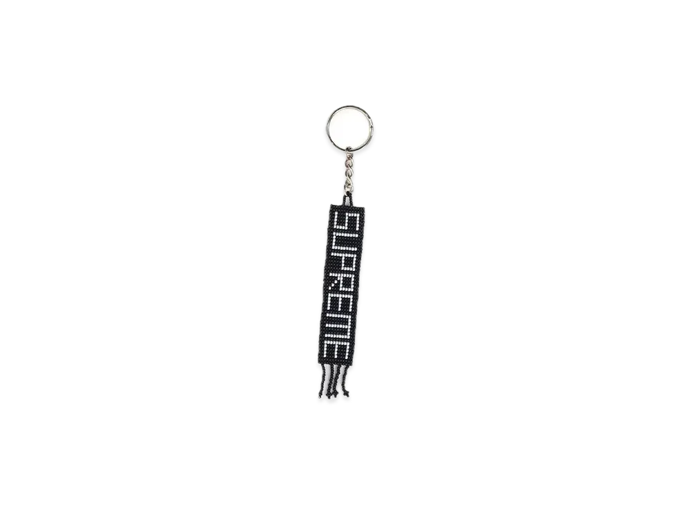 Supreme Beaded Keychain "Black"