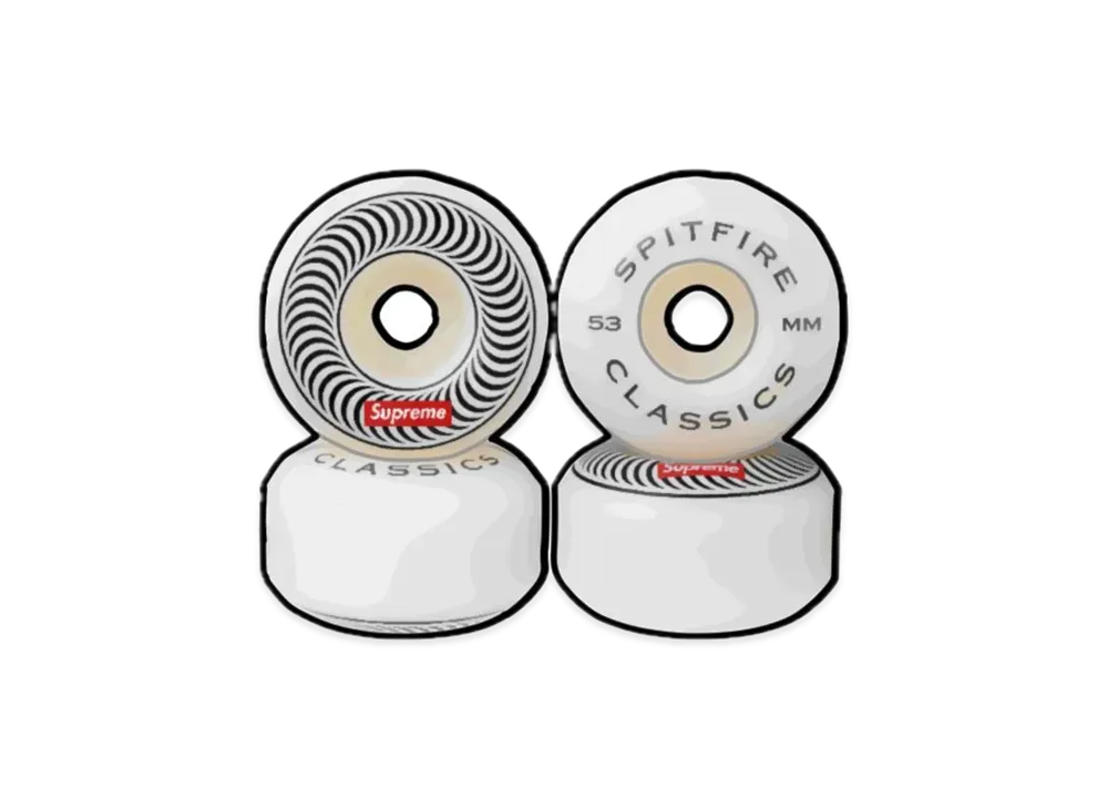 Supreme Spitfire® Classic Wheels (Set of 4) "White"